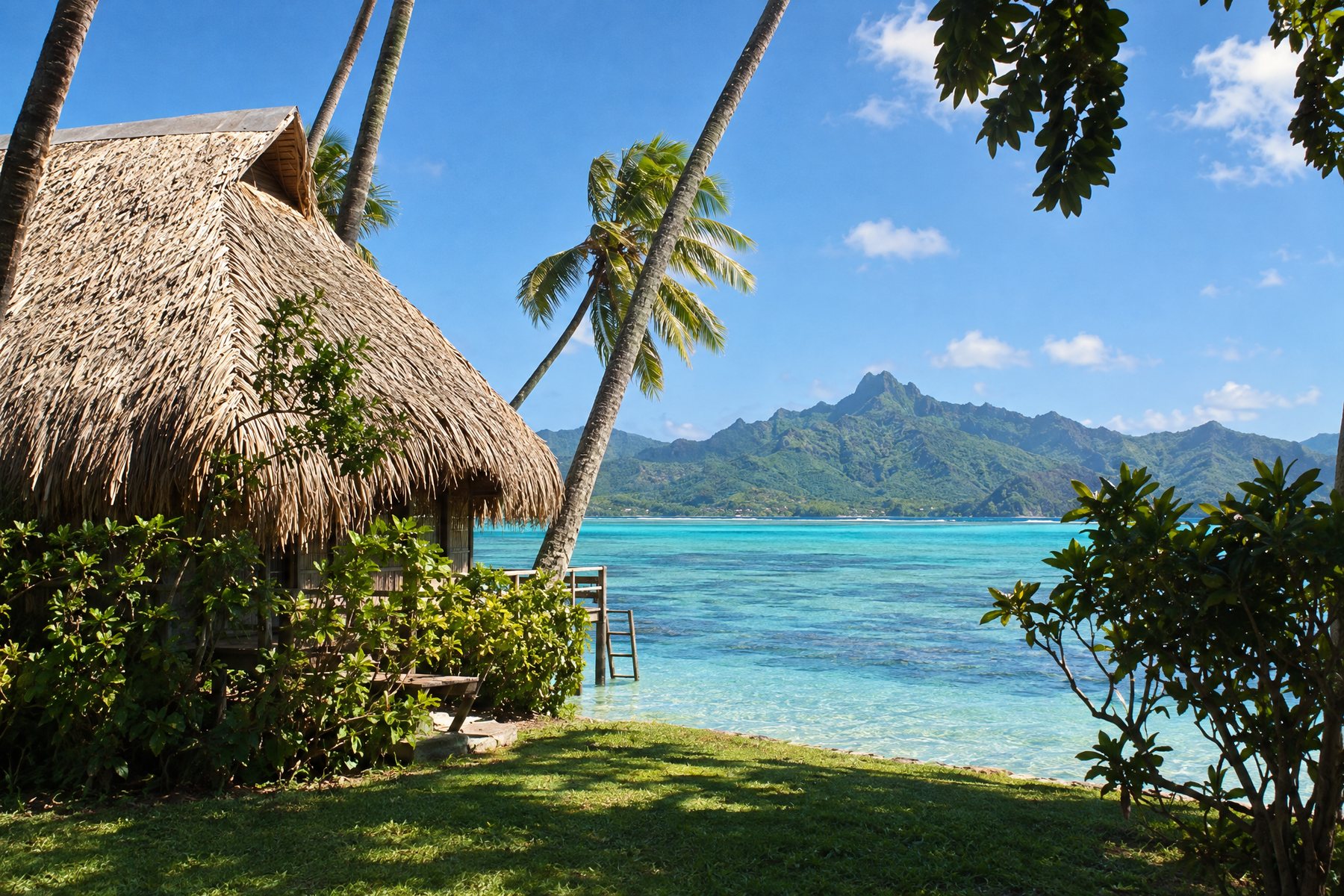 The first overwater bungalow